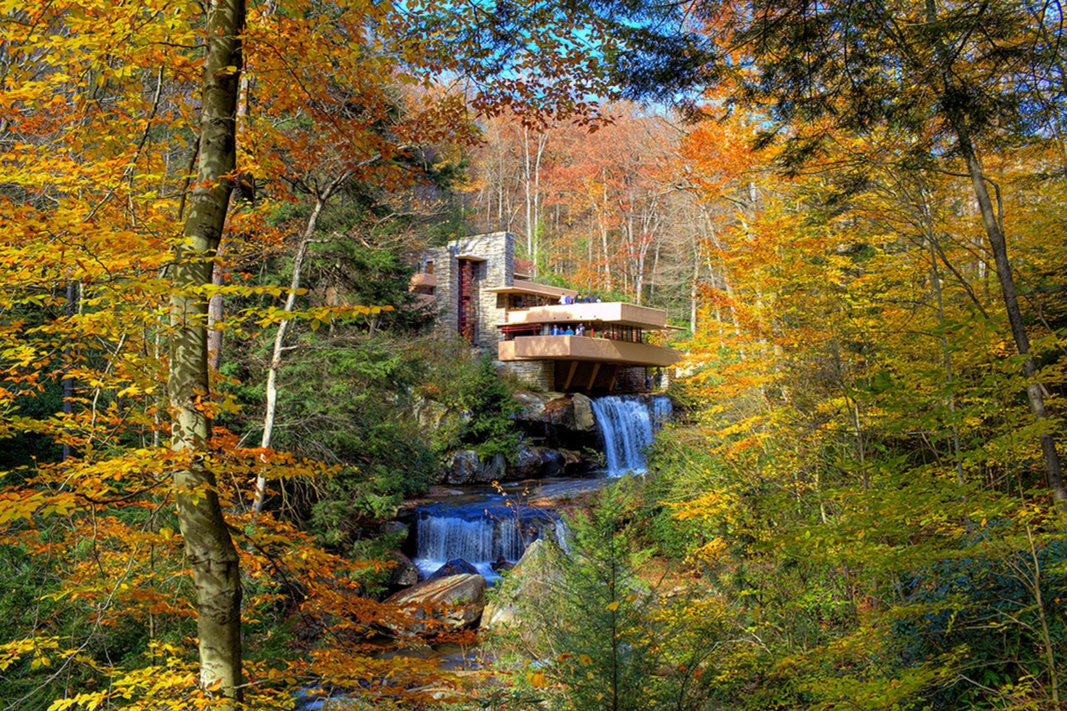 Pennsylvanie - Fallingwater - Chef d'oeuvre de l'architecte Franck Lloyd Wright